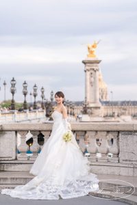 アレクサンドル三世橋,パリフォトウェディング,パリ前撮り,プレ花嫁
